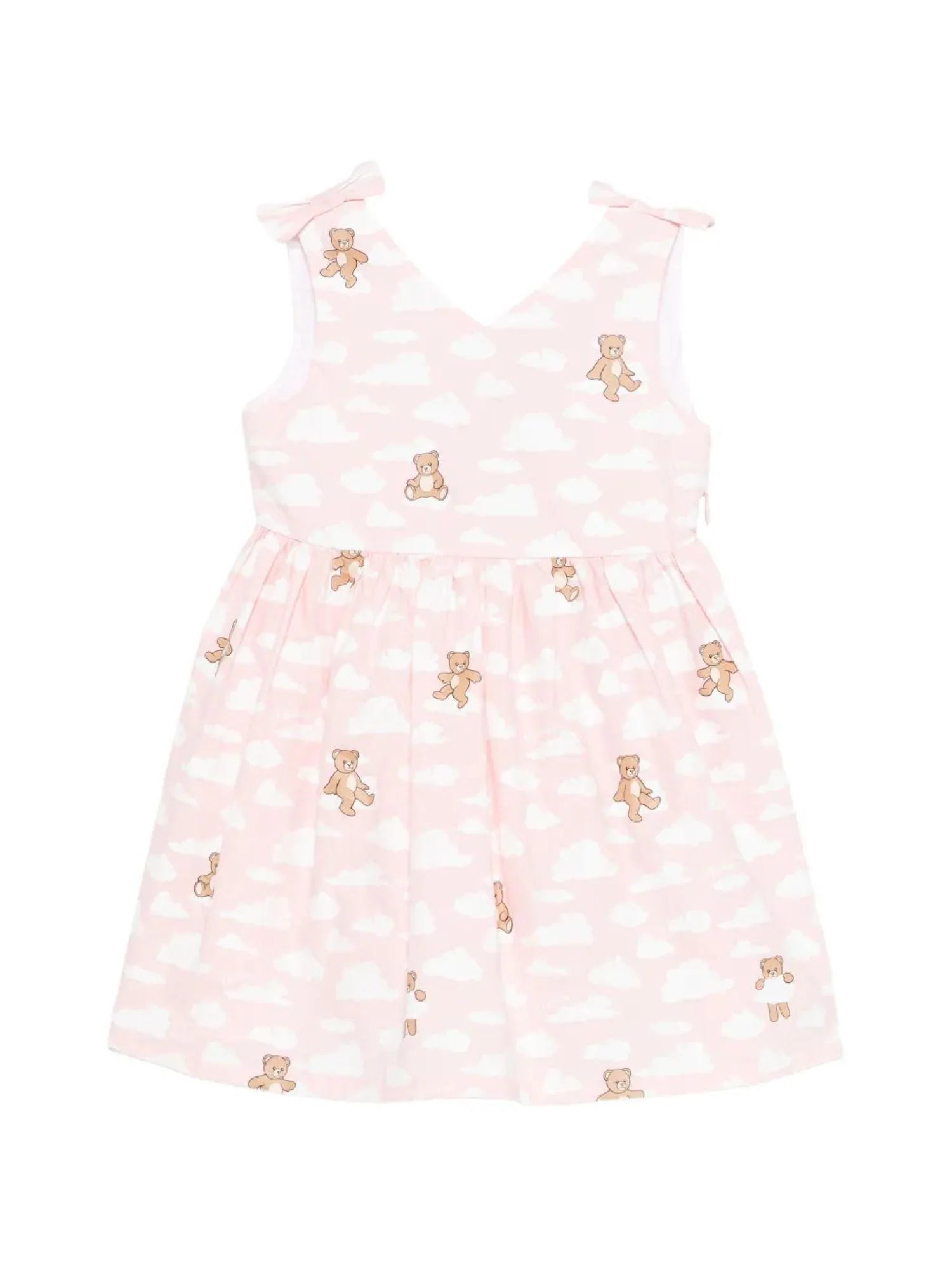 Moschino abito neonata in fantasia con orsetti e nuvolette rosa MDV0DN-LLB61 83696 MOSCHINO 