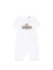 Moschino pagliaccetto neonata manica corta bianco