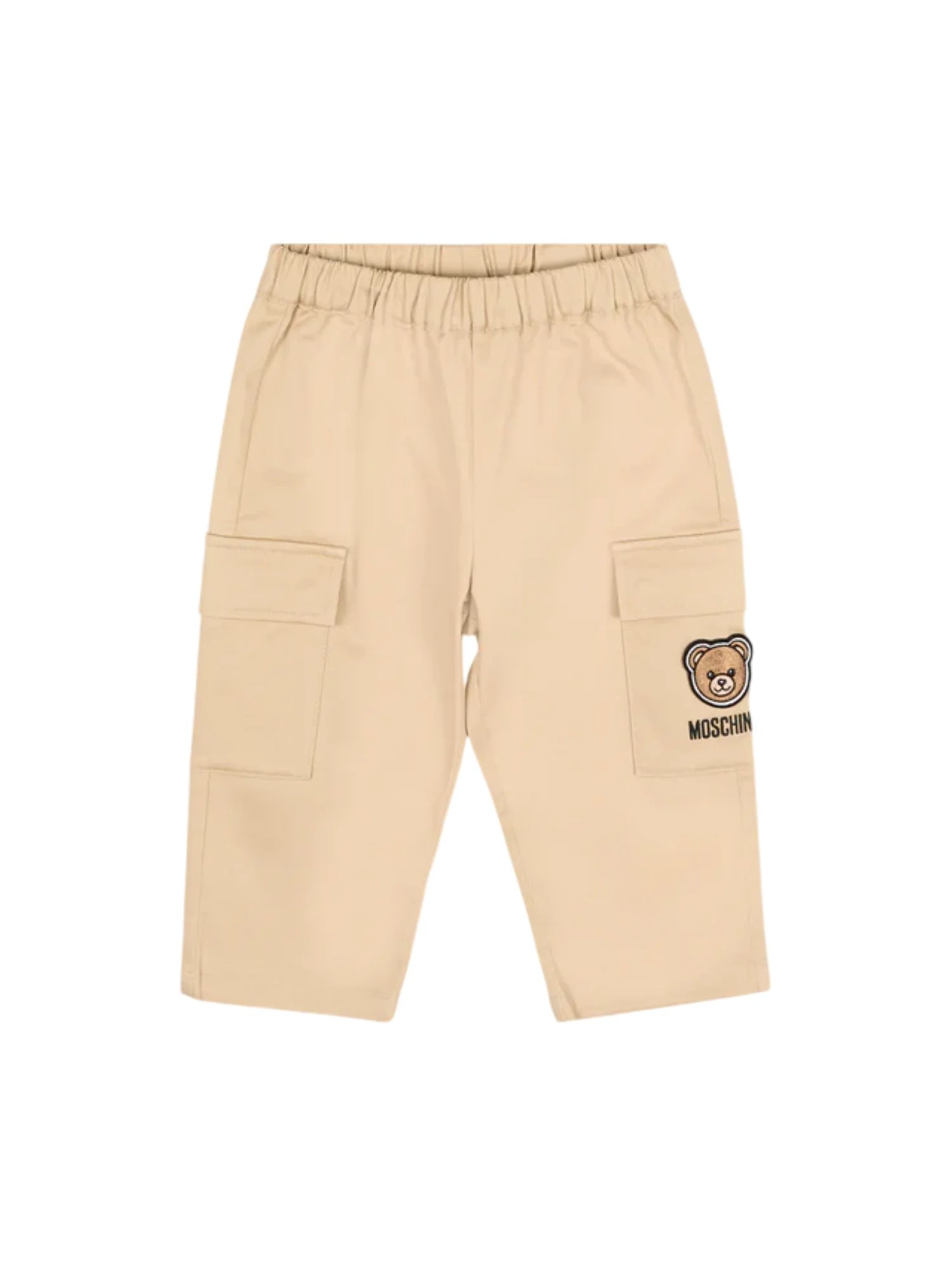 Moschino pantaloni cargo neonato con orsetto beige MUP05R-LPA01 20829 MOSCHINO 