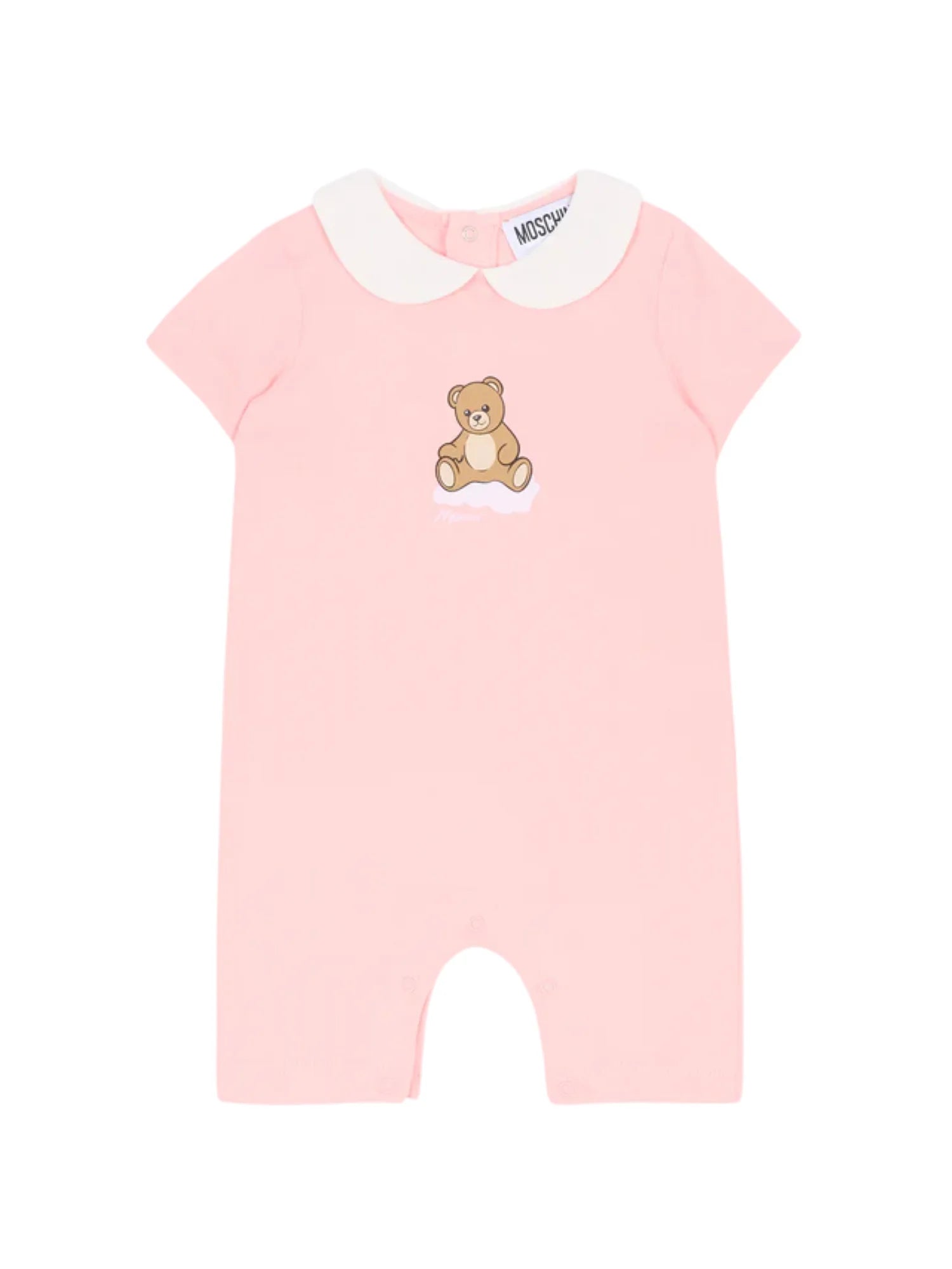 Moschino pagliaccetto neonata manica corta con orsetto rosa MUT04N-LAA03 50209 MOSCHINO 