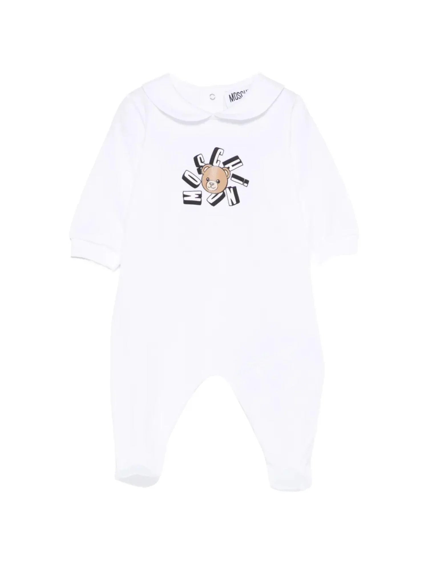 Moschino tutina neonata con piedini con orsetto bianco MUT04Q-LAA02 10101 MOSCHINO 