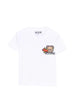 Moschino T-shirt neonato con patch orsetto bianco