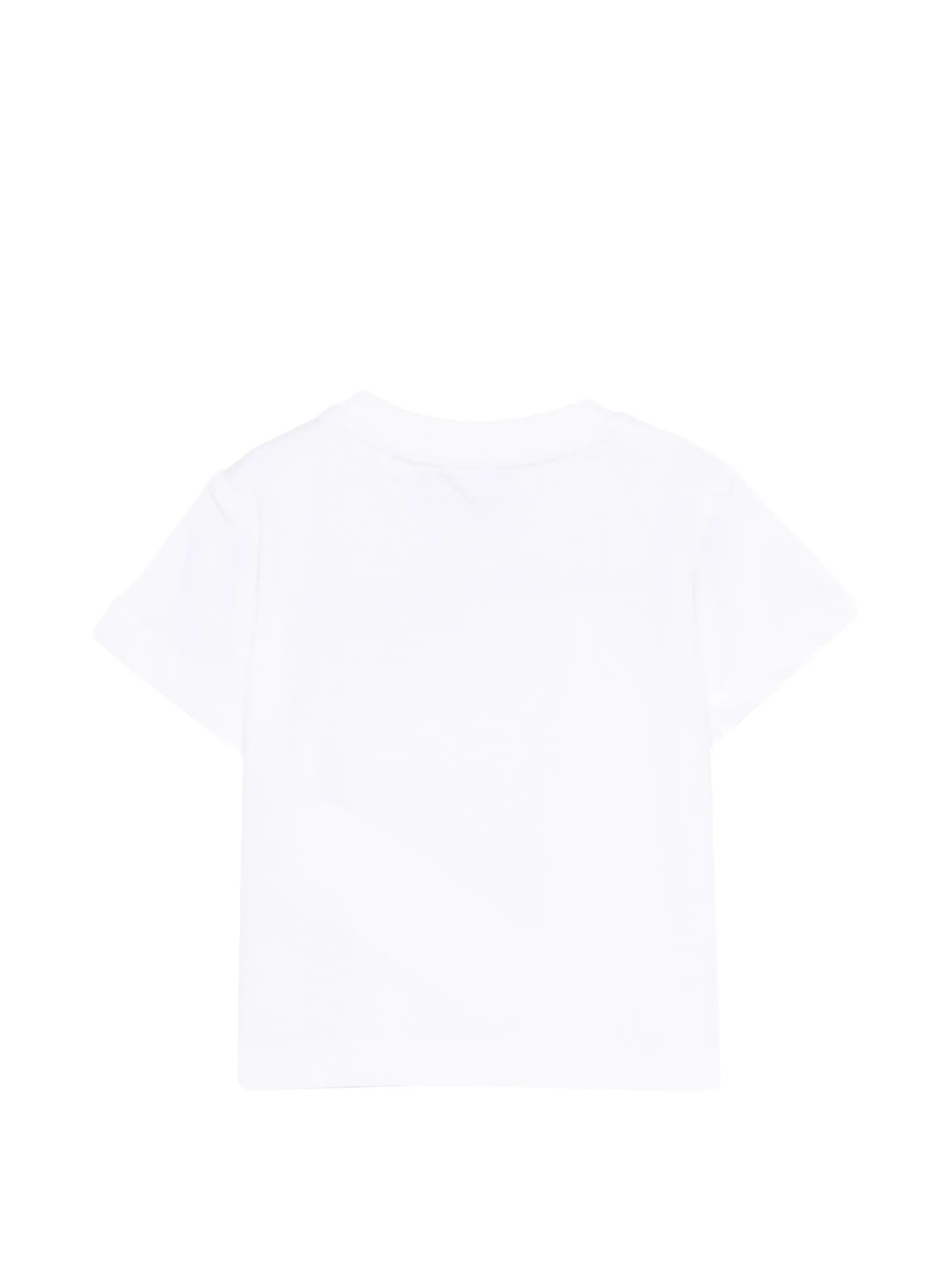 Moschino T-shirt neonato con patch orsetto bianco MVM047-LAA24 10101 MOSCHINO 