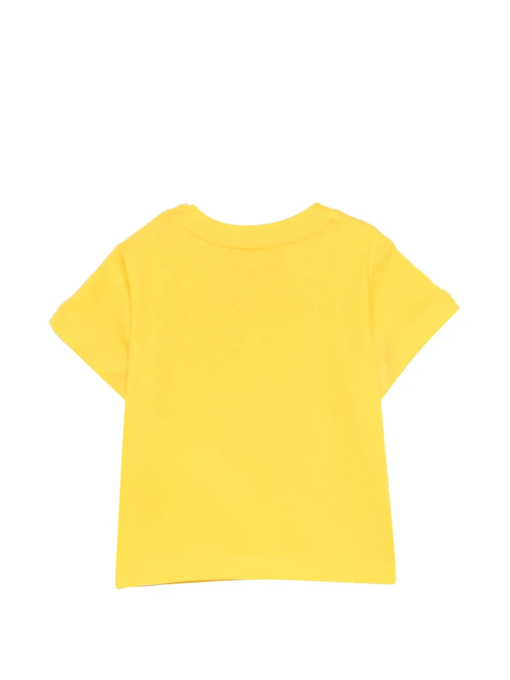 Moschino T-shirt neonato con patch orsetto giallo MVM047-LAA24 50577 MOSCHINO 