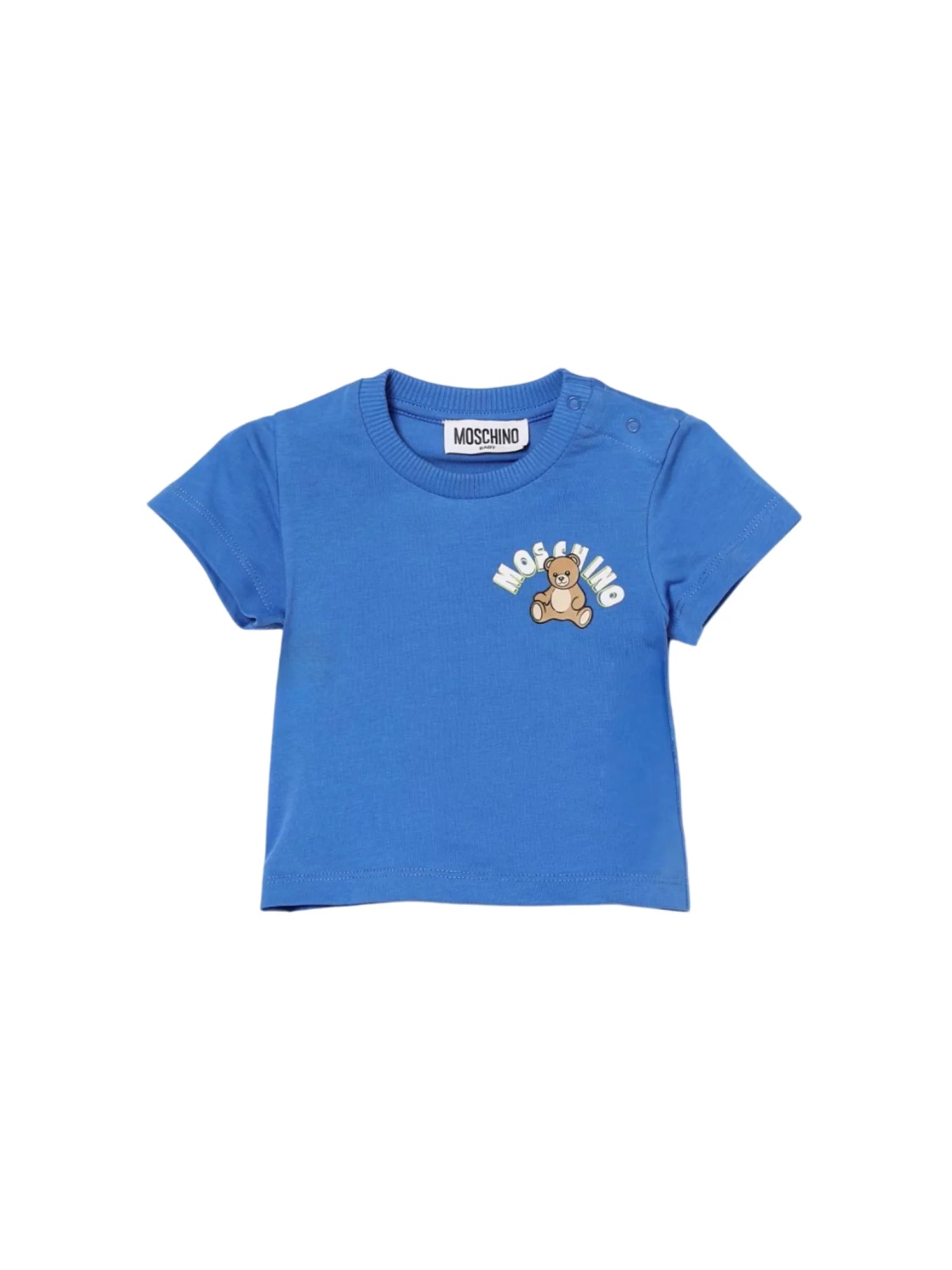 Moschino T-shirt manica corta con orsetto blu MZM047-LAA01 40630 MOSCHINO 