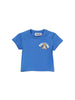 Moschino T-shirt manica corta con orsetto blu