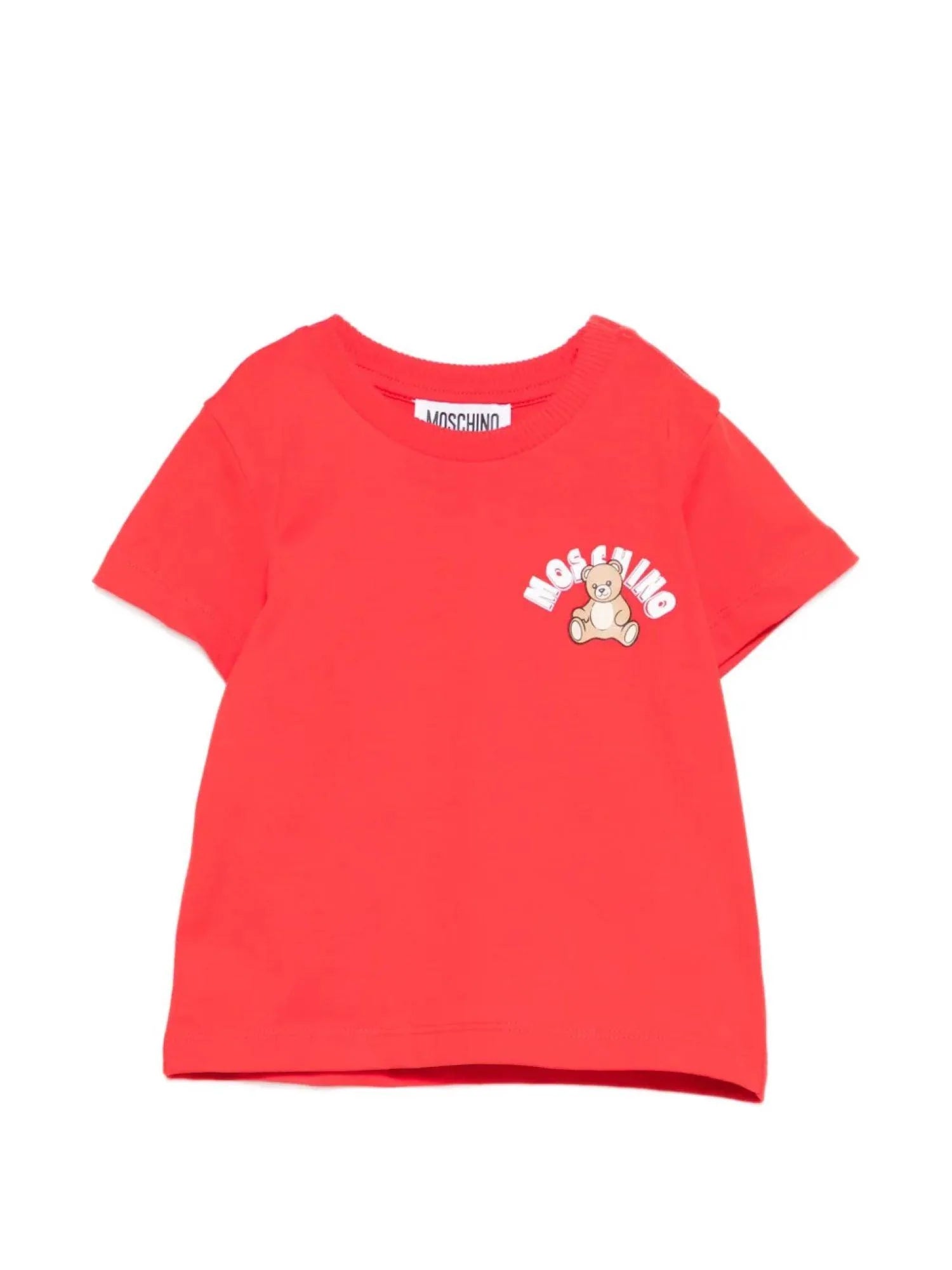 Moschino T-shirt manica corta con orsetto rosso MZM047-LAA01 50109 MOSCHINO 