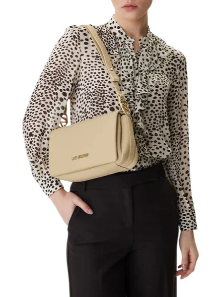 Love Moschino borsa a tracolla in ecopelle martellata beige chiaro JC4008PP1O-LB0 129 MOSCHINO LOVE 