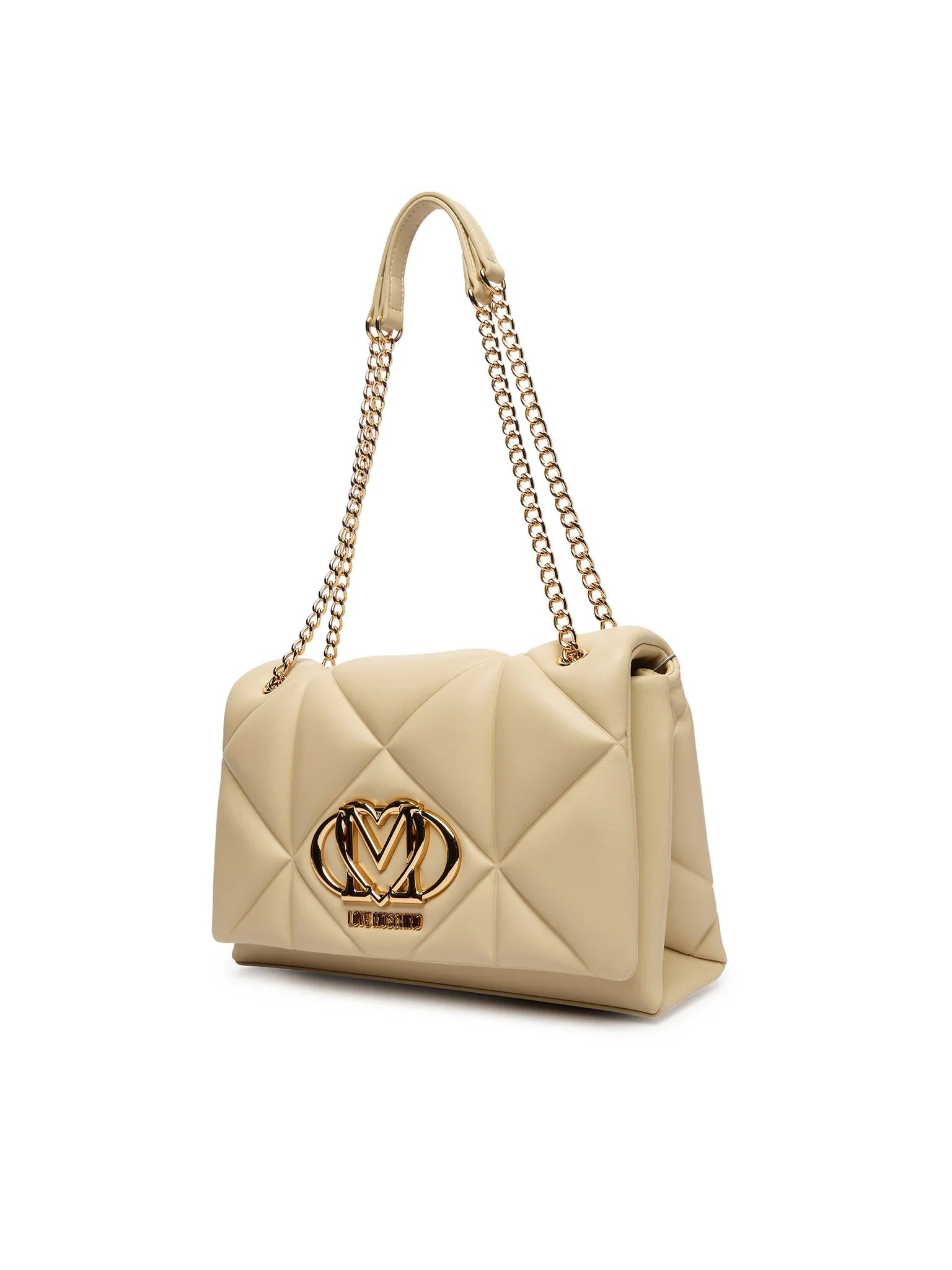 Love Moschino borsa a spalla in ecopelle trapuntata beige chiaro JC4041PP1O-LC0 129 MOSCHINO LOVE 