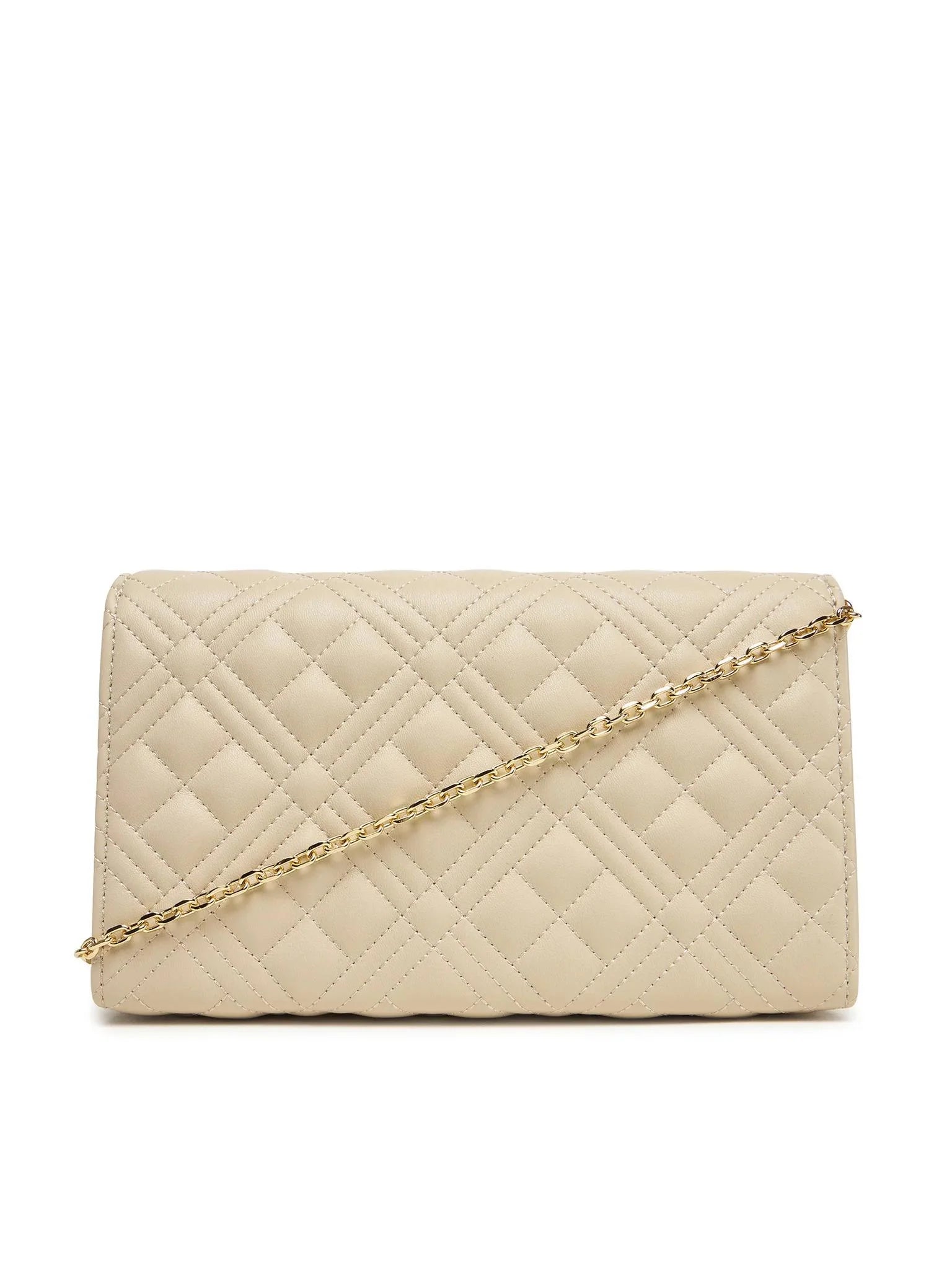 Love Moschino borsa a tracolla in ecopelle trapuntata ecrù oro JC4079PP0O-LA0 110 MOSCHINO LOVE 