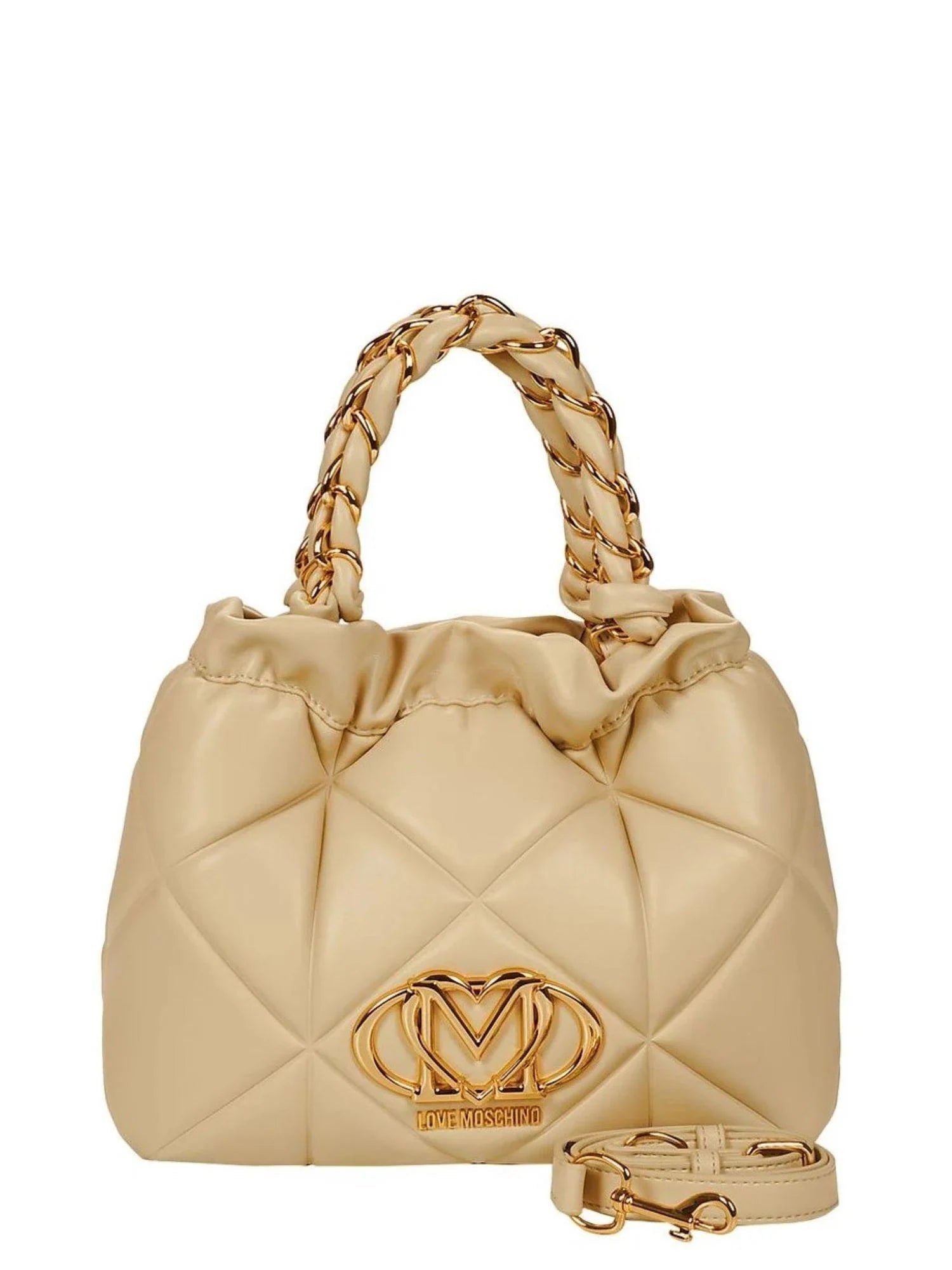 Love Moschino borsa a secchiello in ecopelle trapuntata beige chiaro JC4115PP1O-LC0 129 MOSCHINO LOVE 