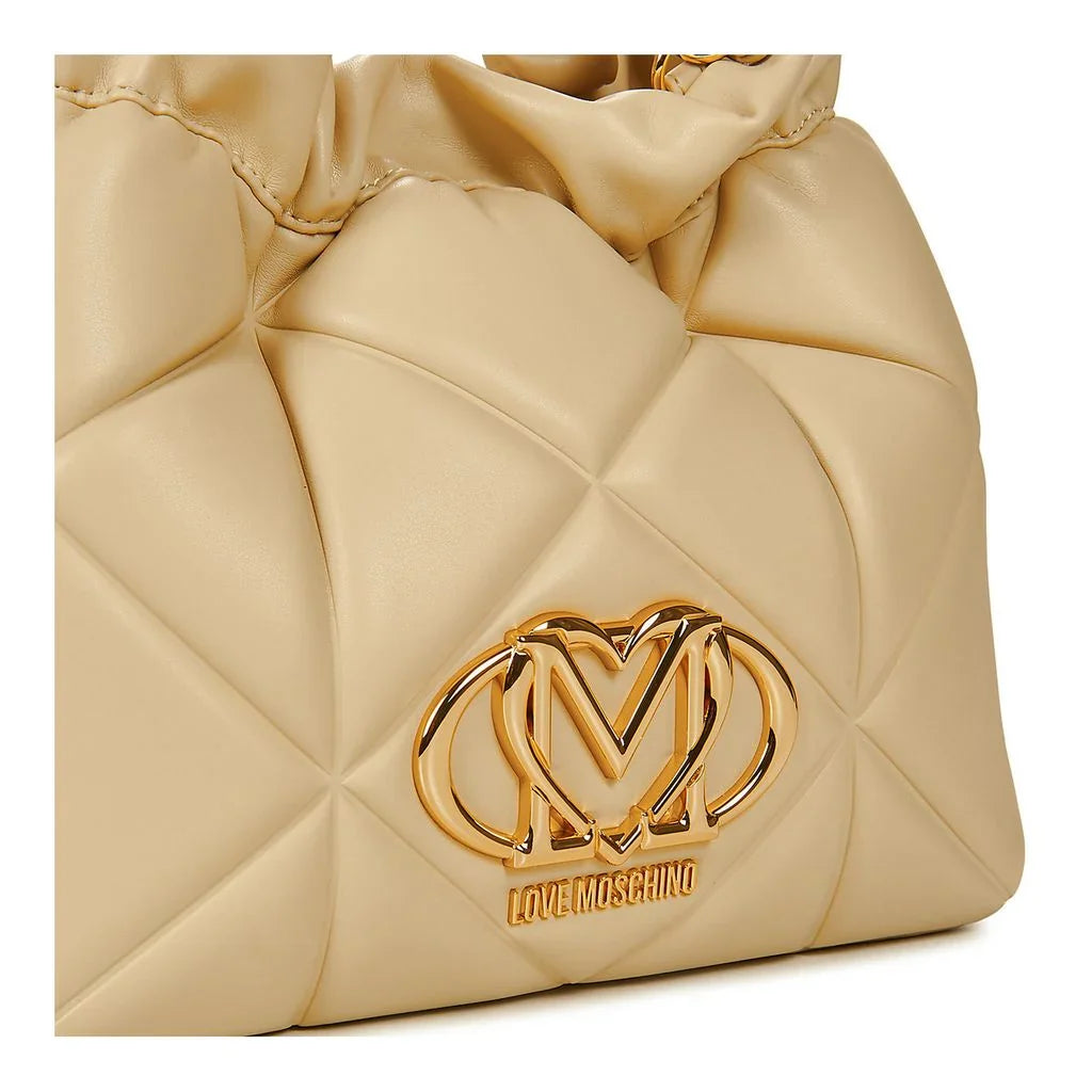 Love Moschino borsa a secchiello in ecopelle trapuntata beige chiaro JC4115PP1O-LC0 129 MOSCHINO LOVE 