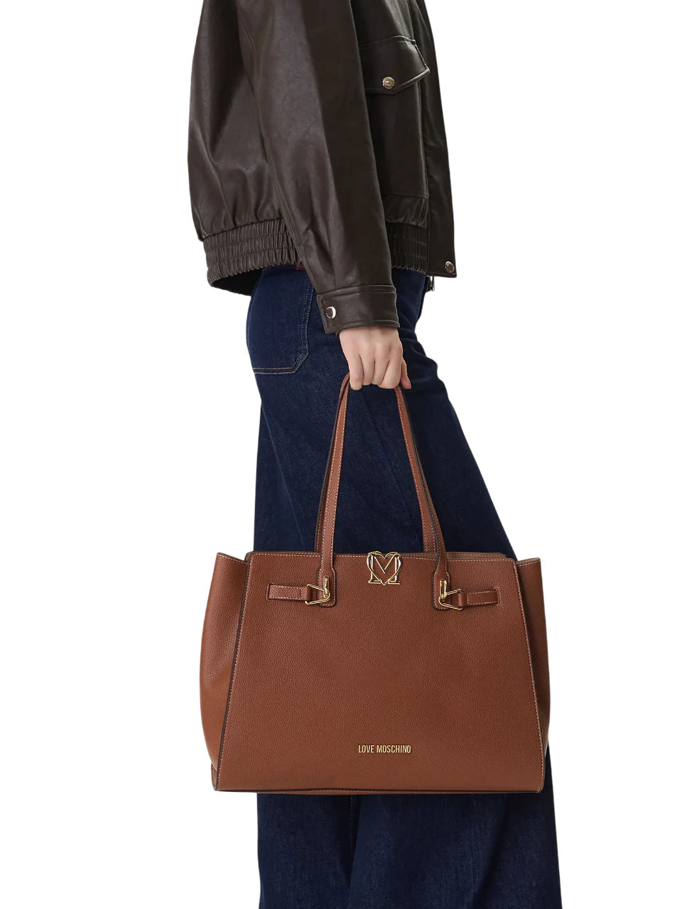 Love Moschino borsa a spalla in ecopelle martellata color cuoio JC4124PP1O-LM0 200 MOSCHINO LOVE 