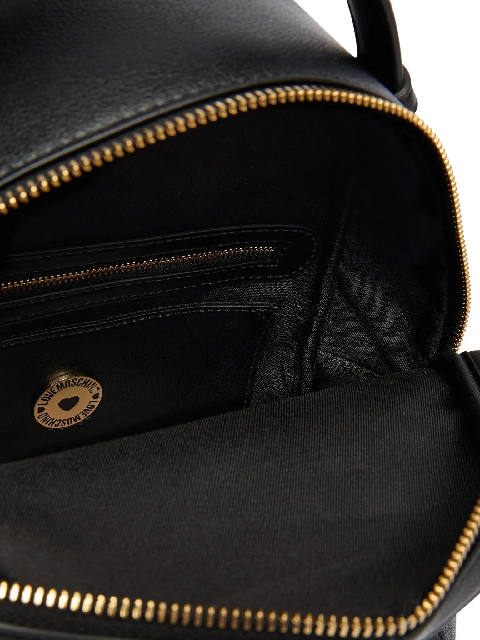 Love Moschino zaino donna in ecopelle con tasca nero oro JC4137PP1O-LQ0 000 MOSCHINO LOVE 