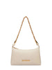 Love Moschino borsa in ecopelle con manico gioiello ecrù