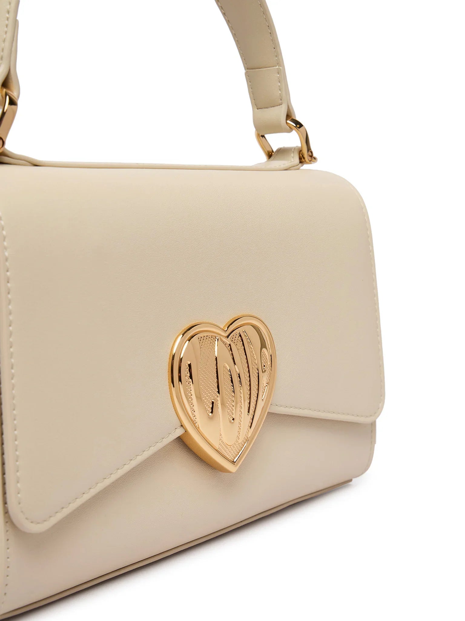 Love Moschino borsa a mano con placca logo Heart ecrù JC4146PP1O-L16 11A MOSCHINO LOVE 