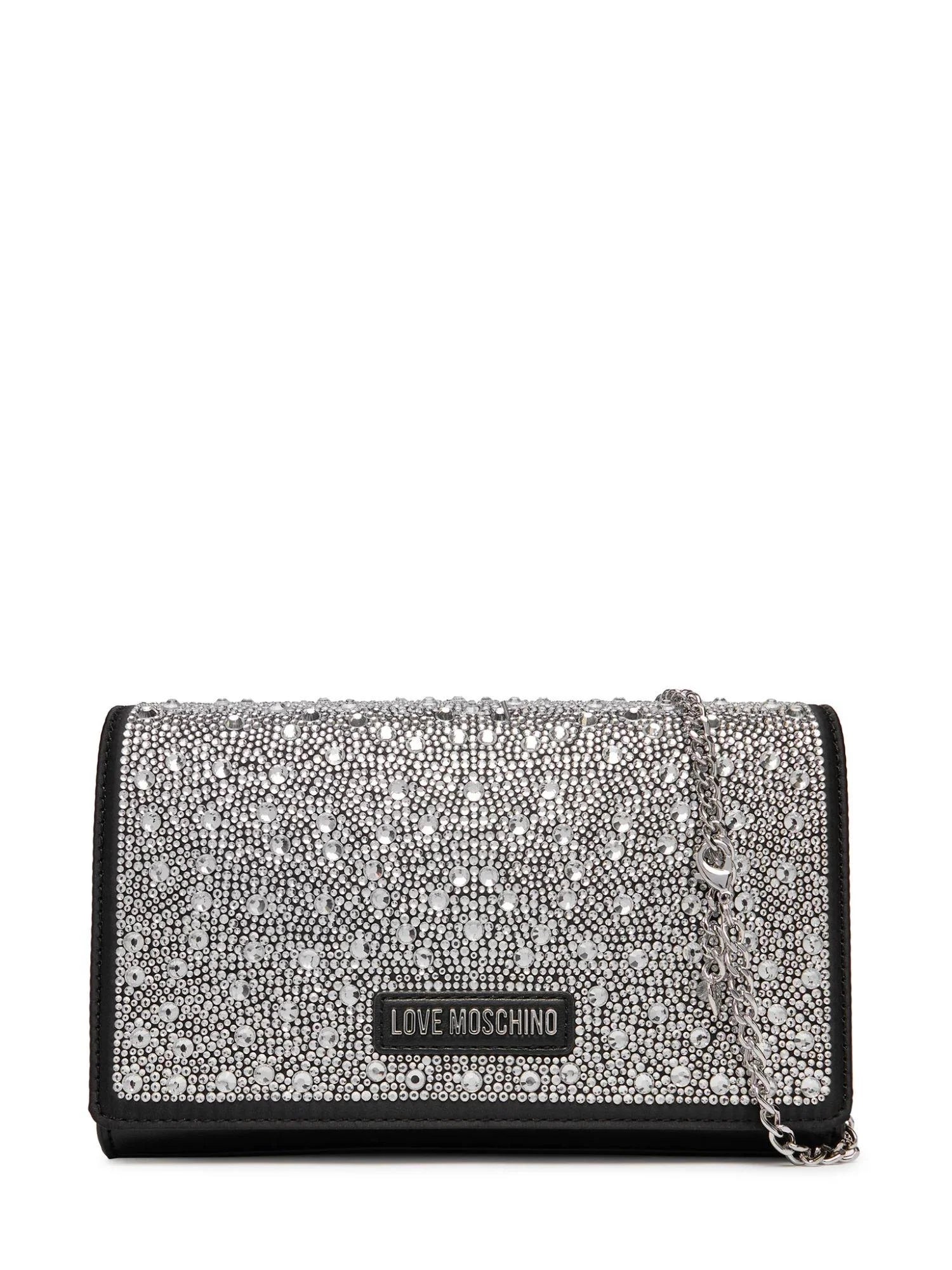 Love Moschino borsa a tracolla con applicazioni gioiello nero JC4168PP1O-LW1 00A MOSCHINO LOVE 