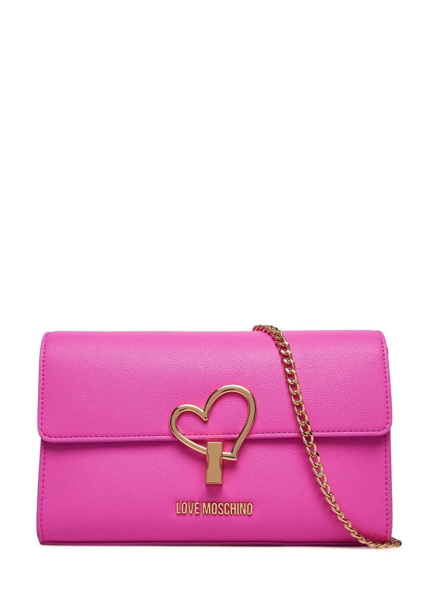 Love Moschino borsa a tracolla in ecopelle martellata fucsia oro JC4327PP1O-LQ0 604 MOSCHINO LOVE 
