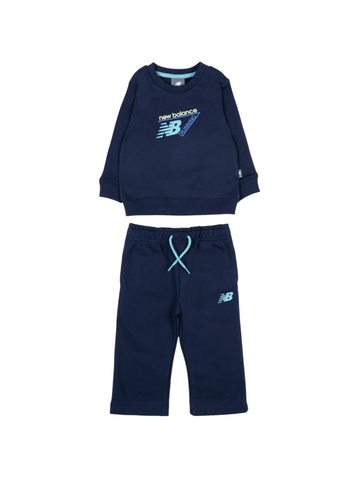 New Balance completo neonato felpa e pantaloni blu IS61I754I NNY NEW BALANCE 
