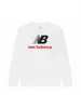 New Balance T-shirt manica lunga con logo bianco