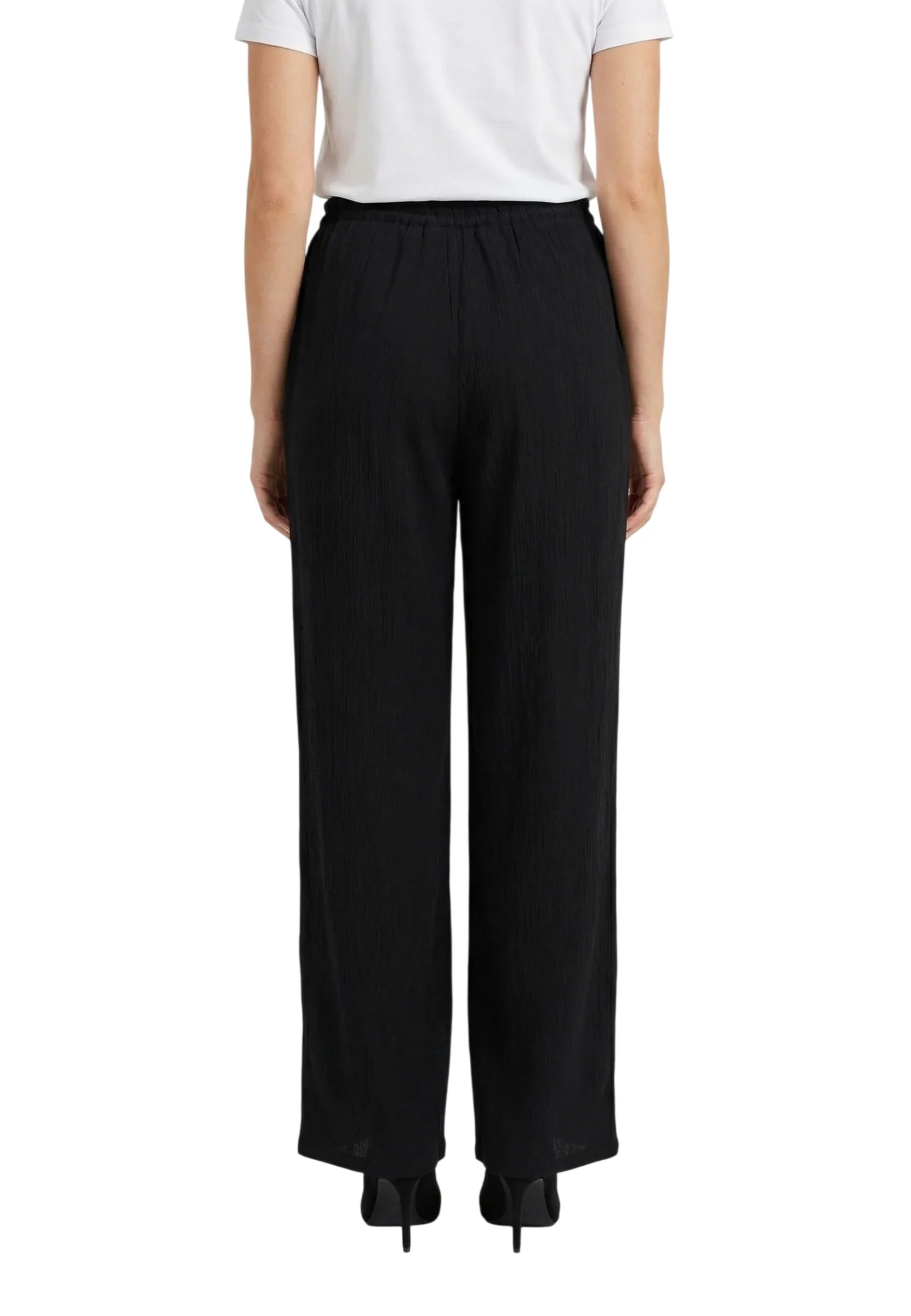 Only pantaloni donna gamba dritta misto viscosa nero 15370054 BLACK ONLY 