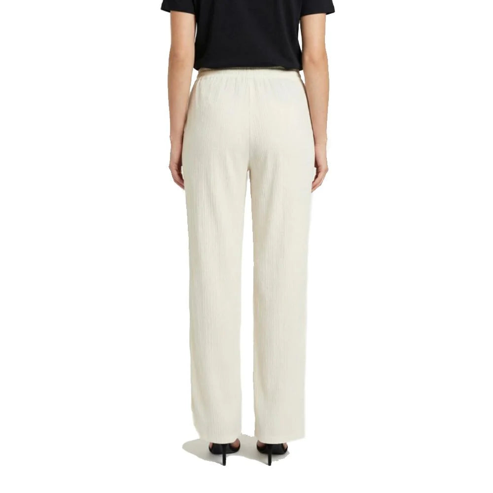 Only pantaloni donna gamba dritta misto viscosa panna 15370054 CLOUD DANCER ONLY 