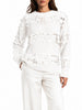 Opificio maglia donna con paillettes panna