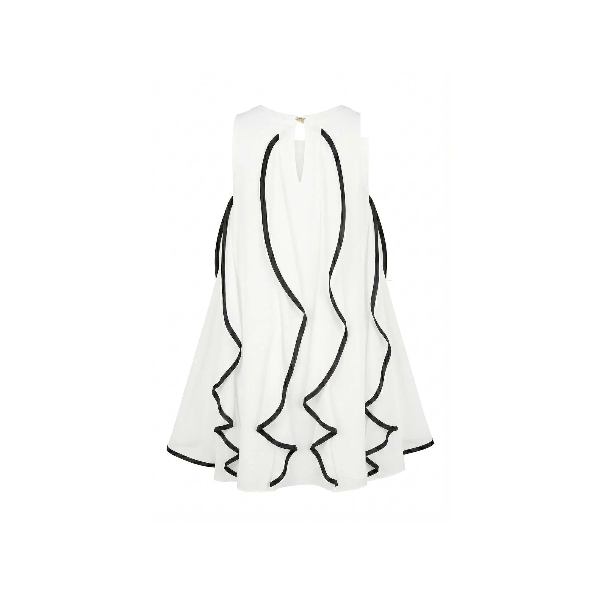 Patrizia Pepe abito bambina in georgette con rouches bianco latte 7A0612-A643 F2NS PATRIZIA PEPE 