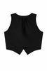 Patrizia Pepe gilet bambina in georgette e crepe nero