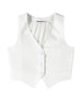Patrizia Pepe gilet bambina in georgette e crepe bianco