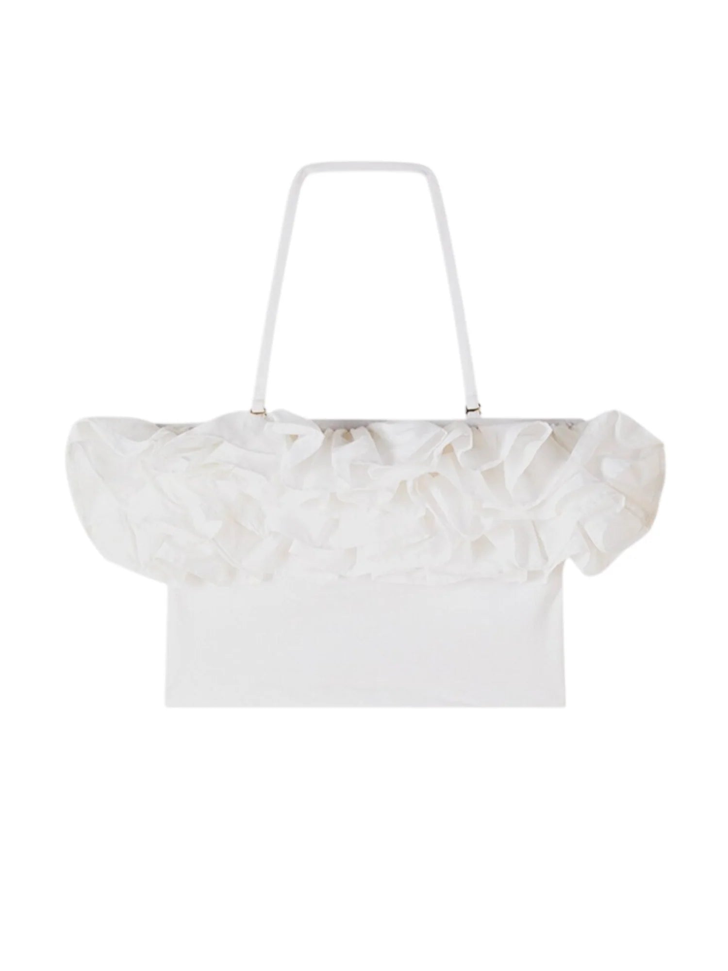 Patrizia Pepe top crop con rouches bianco 7M0970-A562 W146 PATRIZIA PEPE 