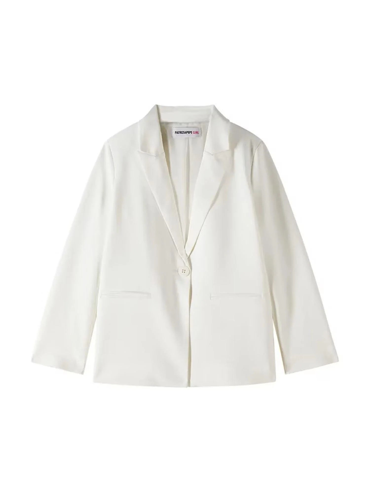 Patrizia Pepe giacca blazer bambina in tessuto crepe panna 7S1268-A555 W146 PATRIZIA PEPE 
