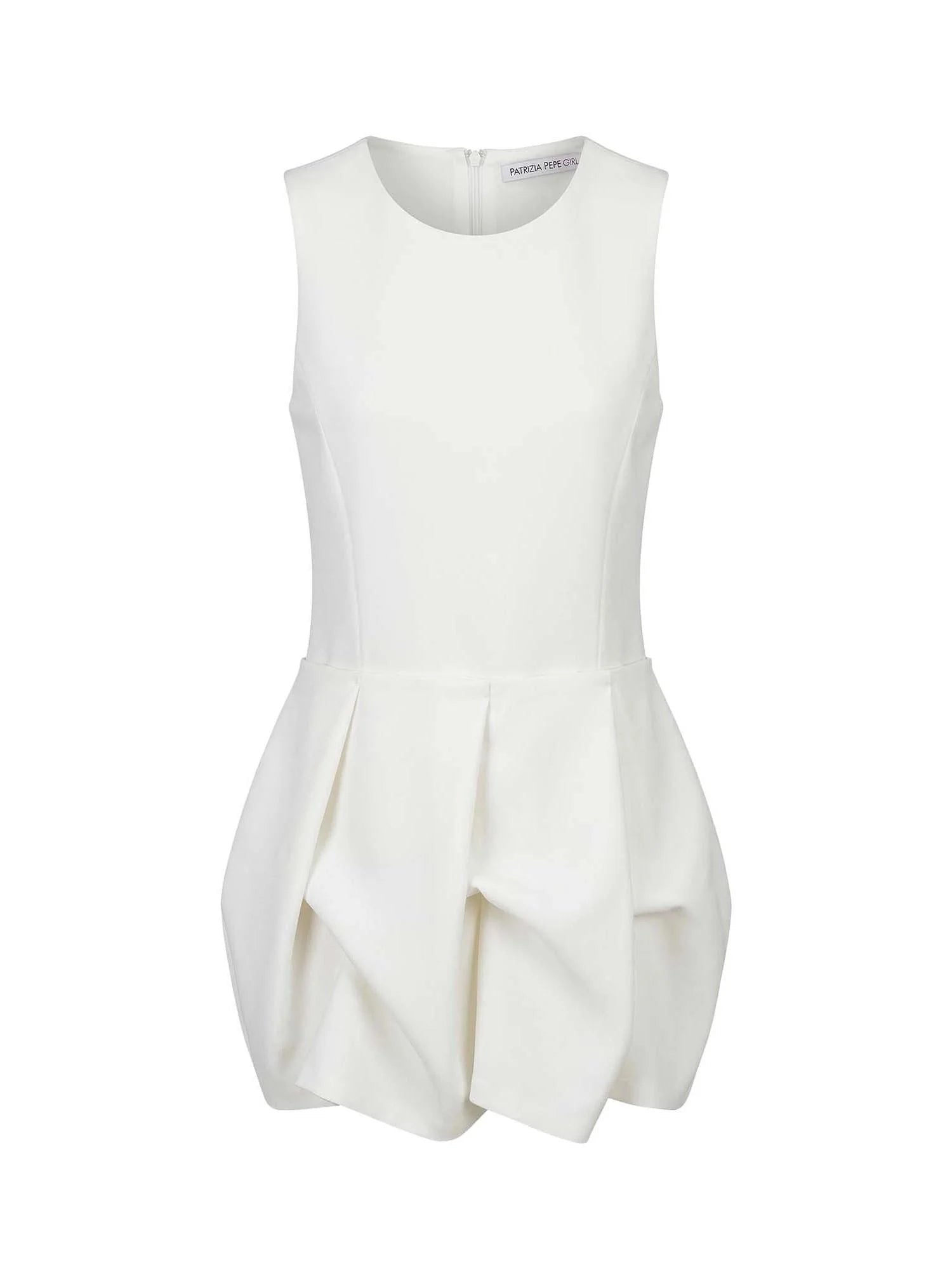Patrizia Pepe tuta jumpsuit corta bambina bianco latte 7T0029-A741 W146 PATRIZIA PEPE 