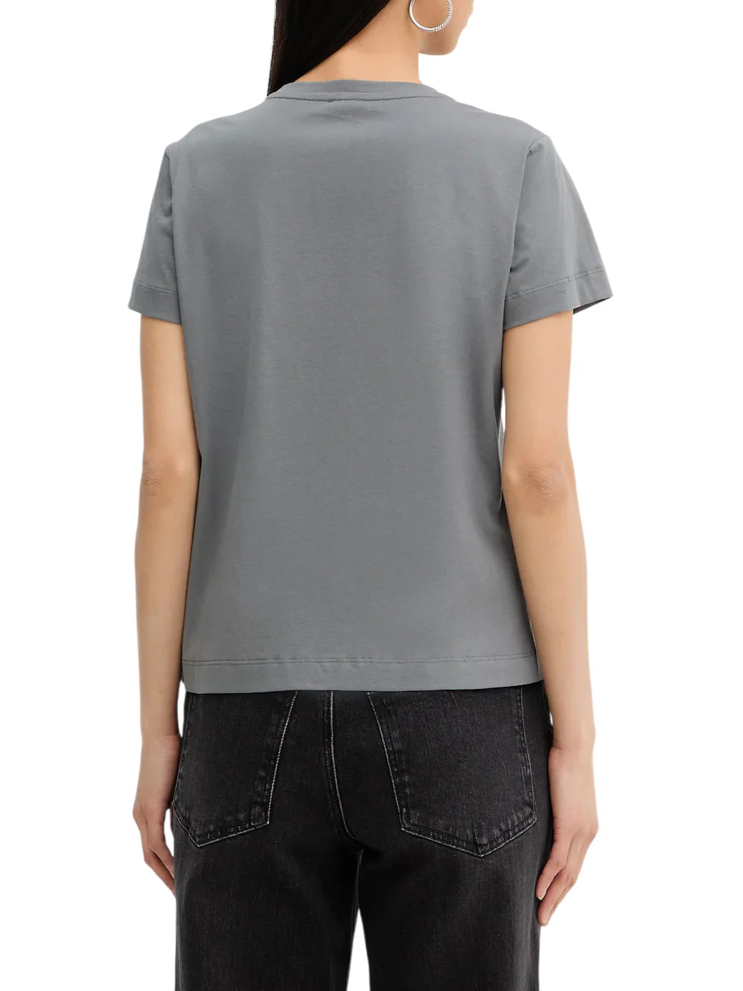 Pinko T-shirt Quentin con logo Love Birds gioiello grigio 100535-A33F K10 PINKO 