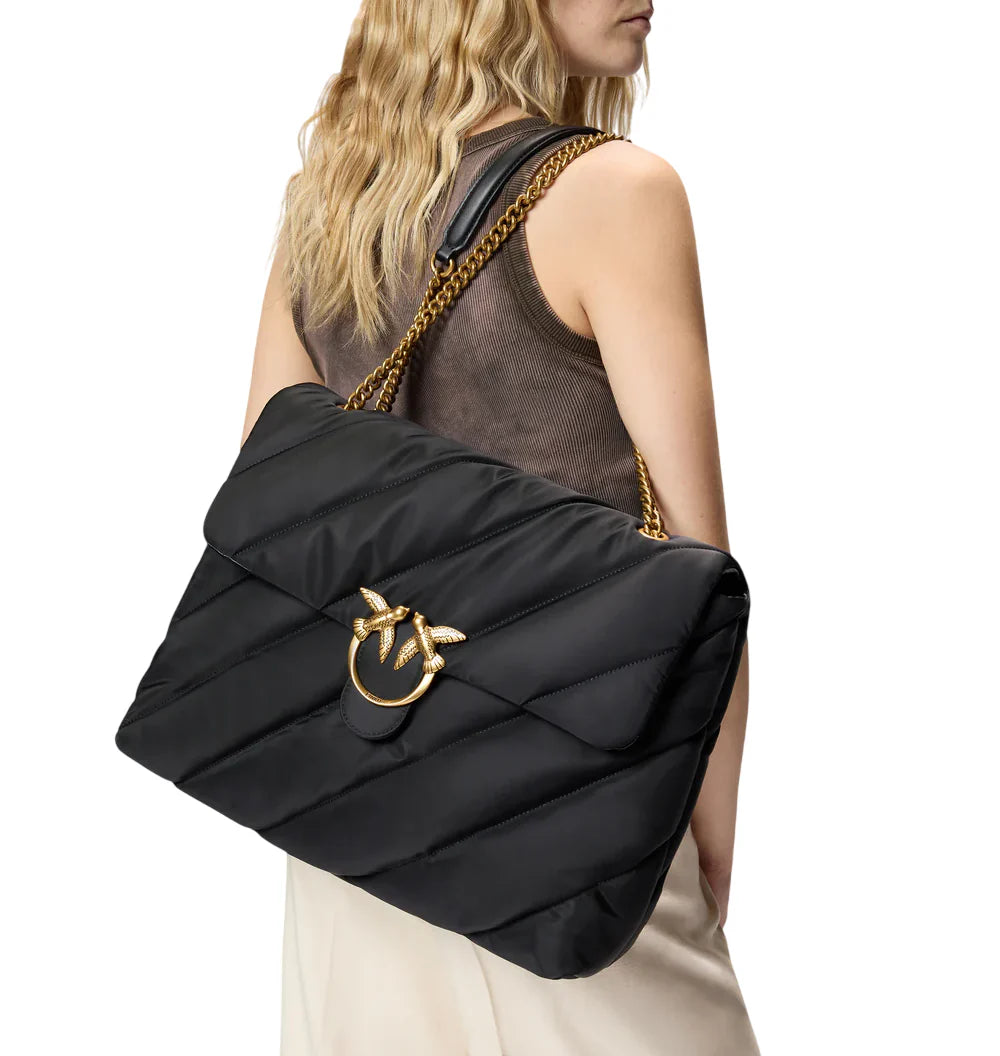 Pinko borsa Love Puff Extra in nylon trapuntato nero 103347-A358 Z99Q PINKO 