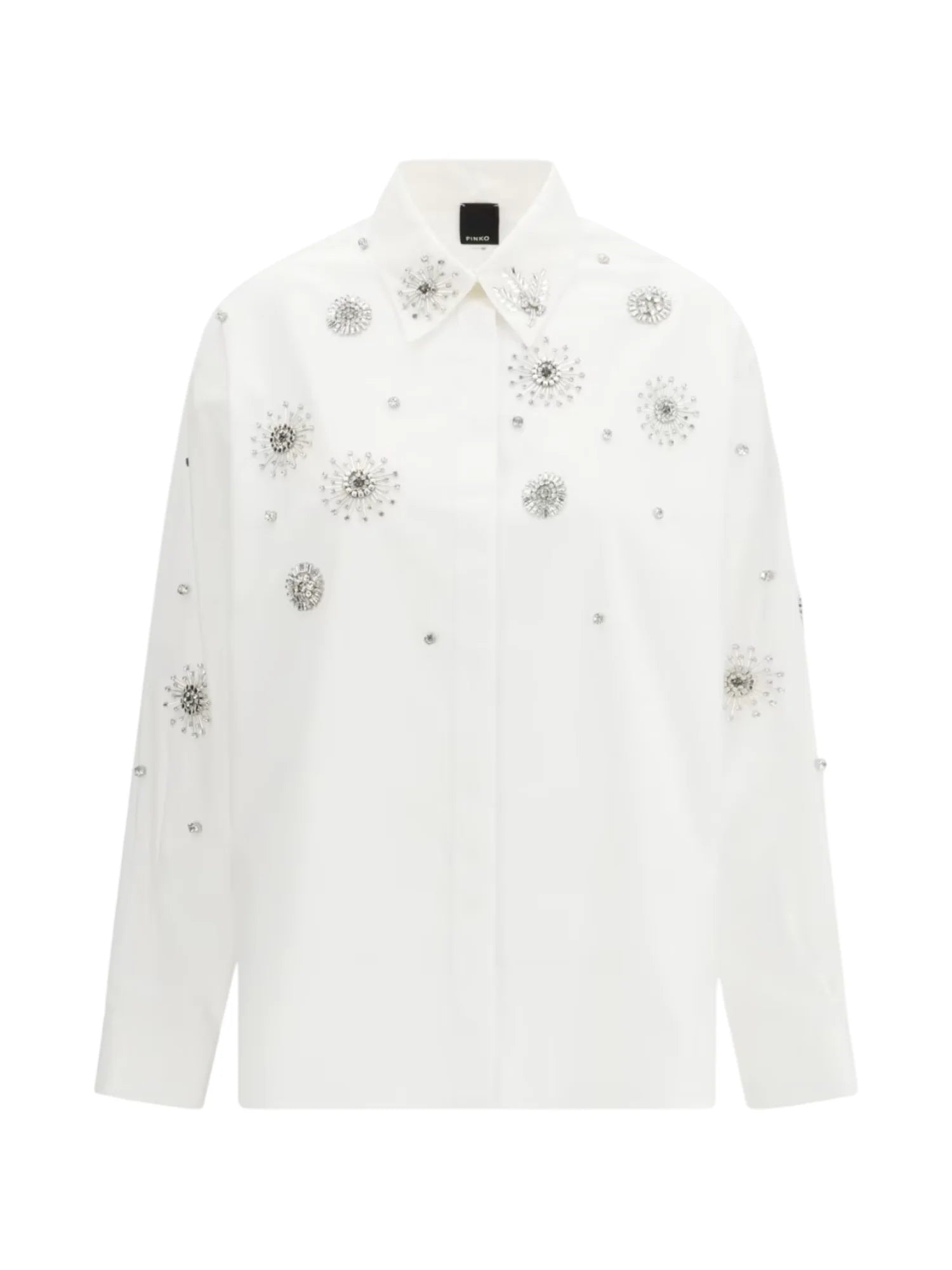 Pinko camicia Carley con ricami gioiello bianco 106225-A31W Z04 PINKO 