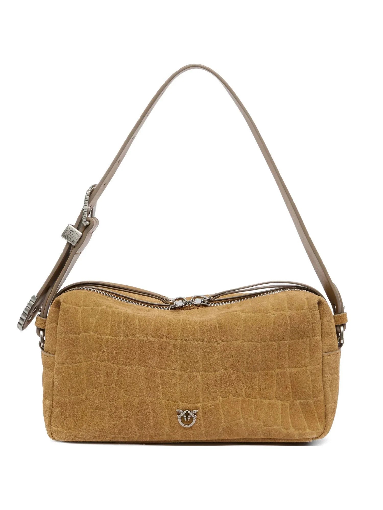 Pinko borsa bauletto Trittico in nabuk effetto coccodrillo beige 106761-A2YW L22O PINKO 