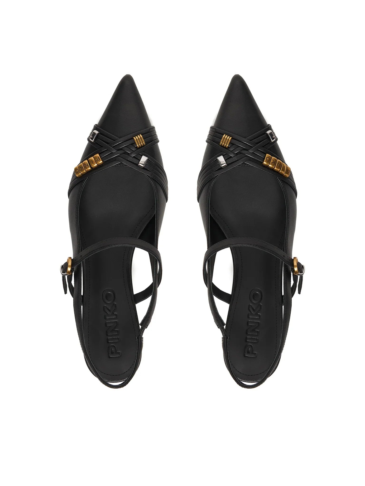 Pinko decollete slingback Gloria in pelle nero SD0489P003 Z99 PINKO 