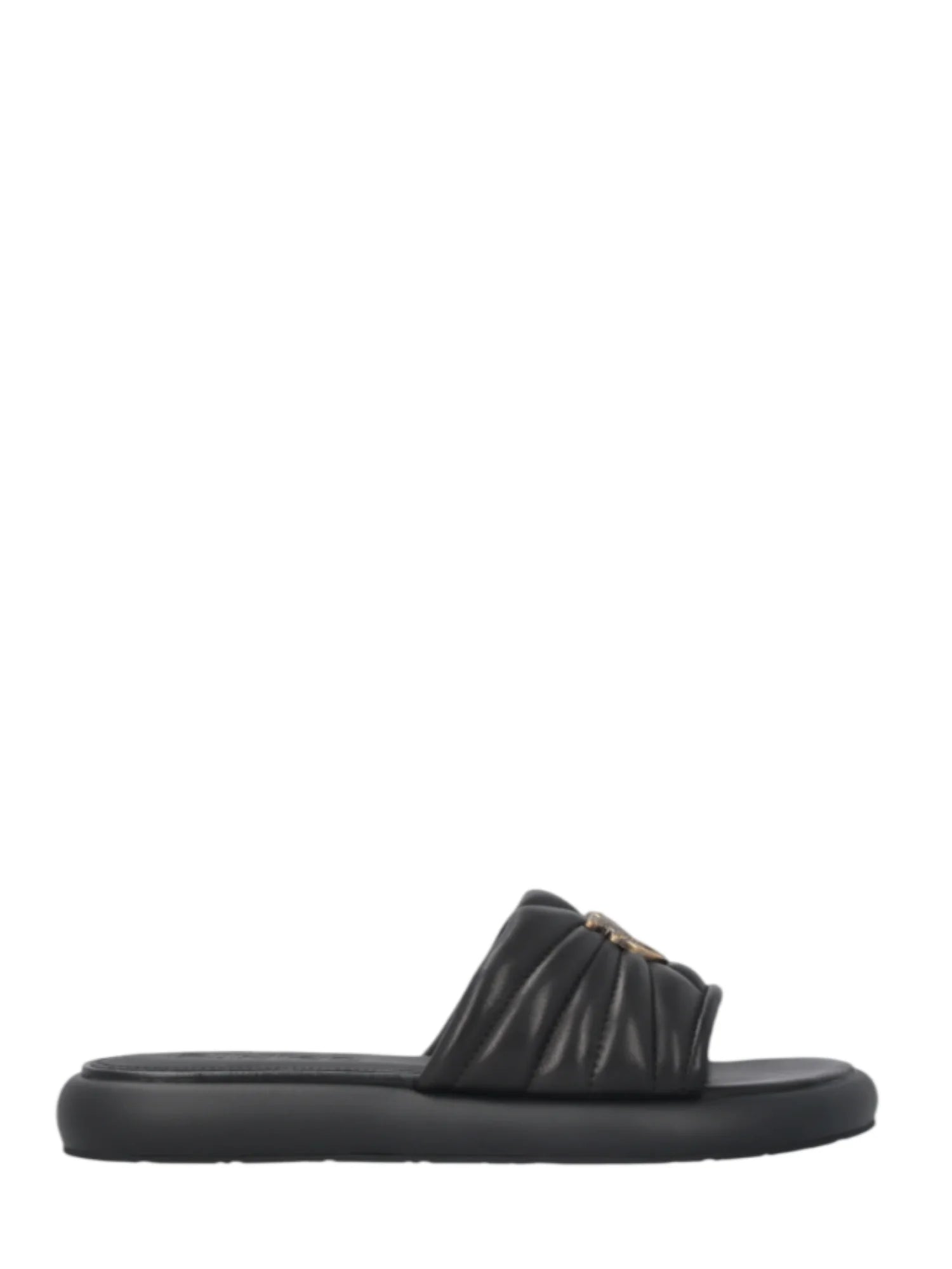 Pinko ciabatte Fiona in pelle con logo nero SD0525P003 Z99 PINKO 