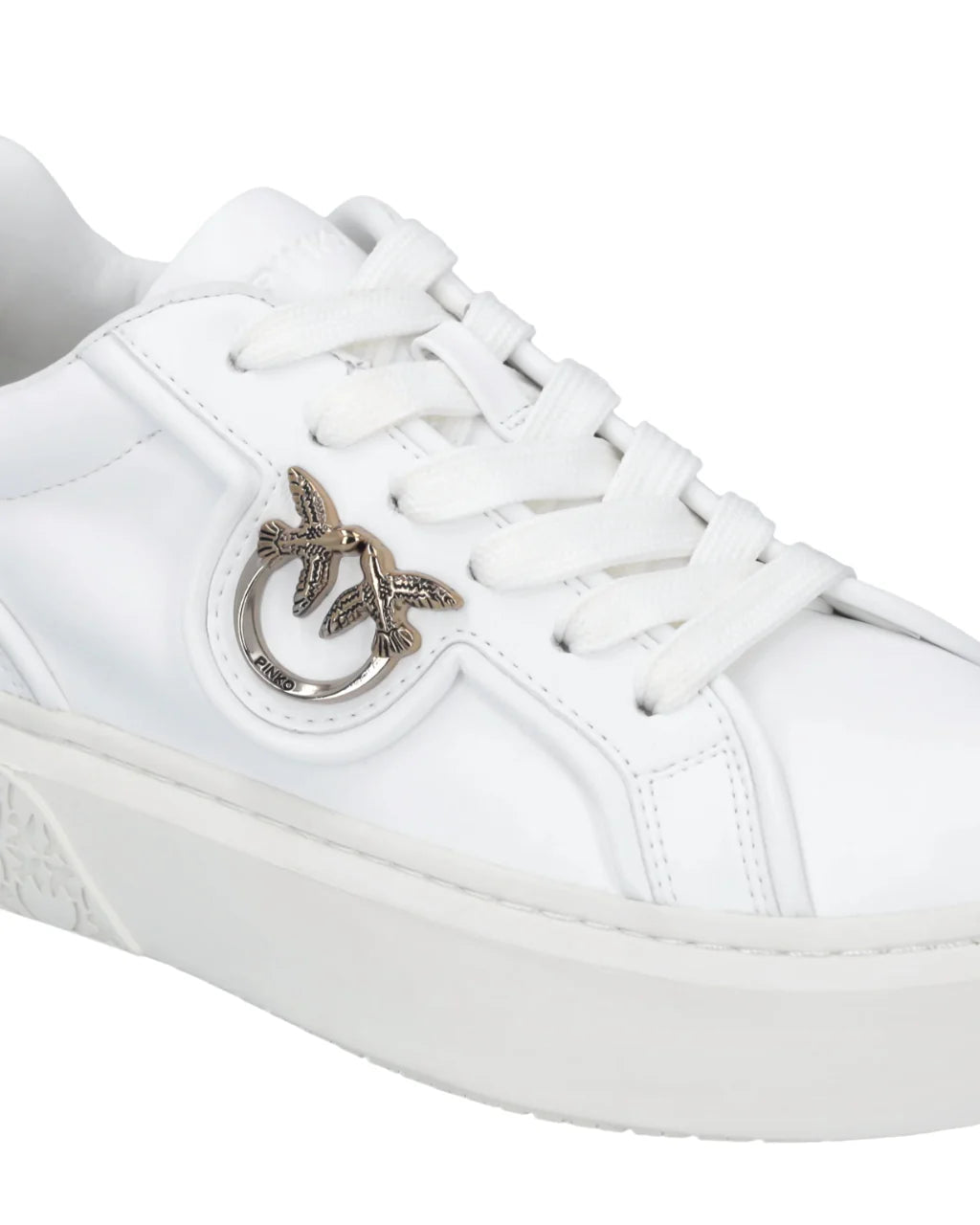 Pinko sneakers donna in pelle Yoko bianco oro SS0041P087 Z1B PINKO 