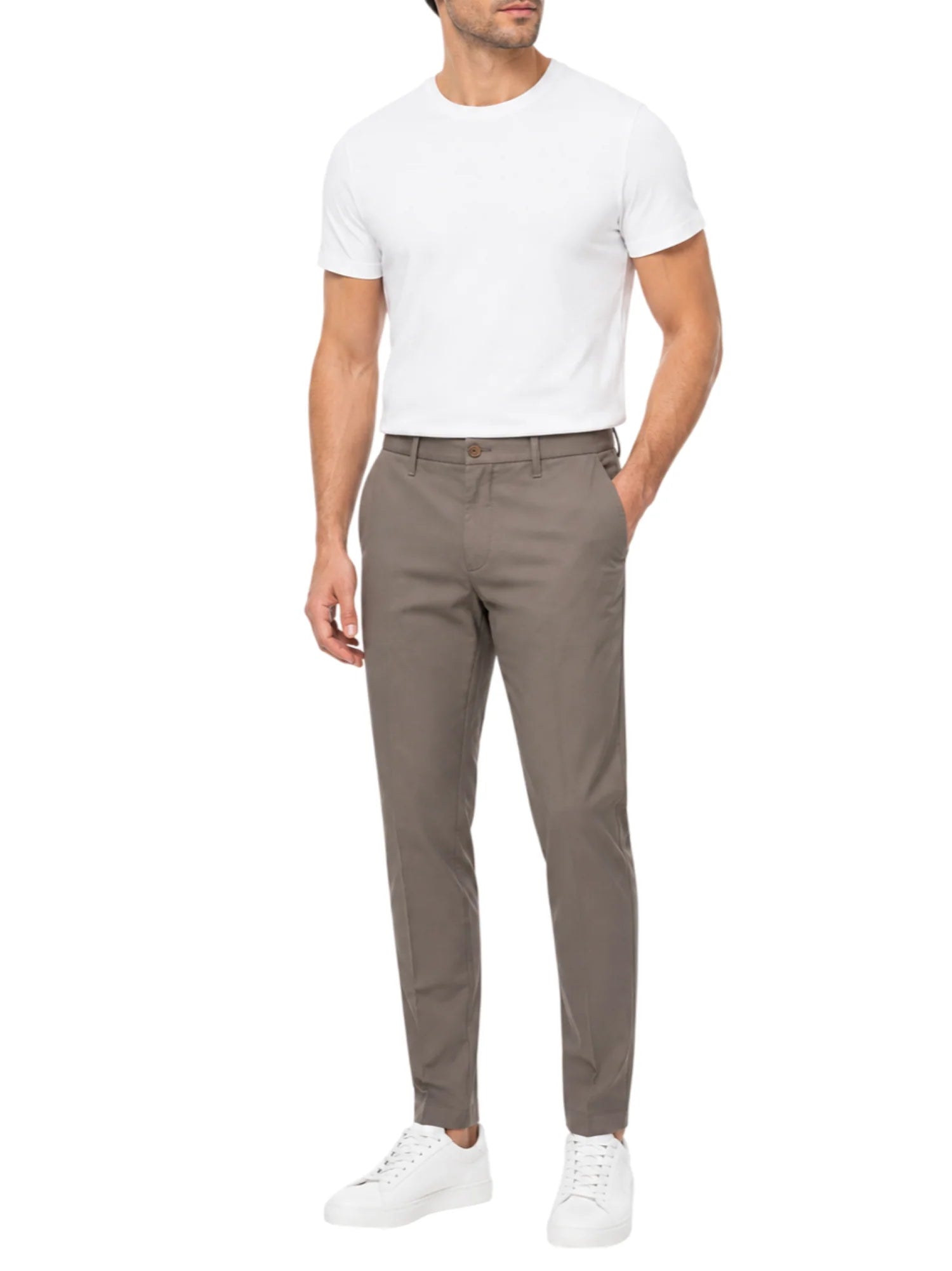 Rar pantaloni uomo in  tessuto operato misto lino tortora BOCCI-226033 PAVE RAR 