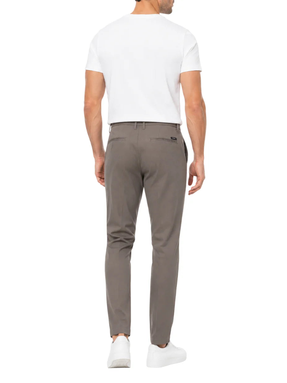 Rar pantaloni uomo in  tessuto operato misto lino tortora BOCCI-226033 PAVE RAR 