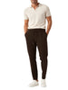 Rar pantaloni uomo con pinces misto viscosa marrone