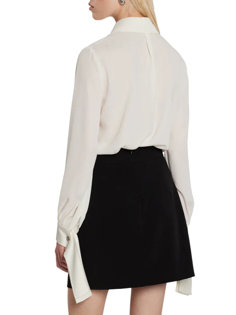 Relish blusa body Barber con fiocco gioiello bianco latte BARBER 1101 RELISH 