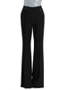 Relish pantaloni a zampa con dettagli satin nero