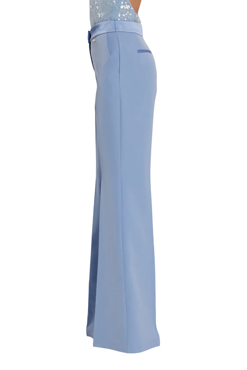 Relish pantaloni a zampa con dettagli satin celeste BARRINTON 1771 RELISH 