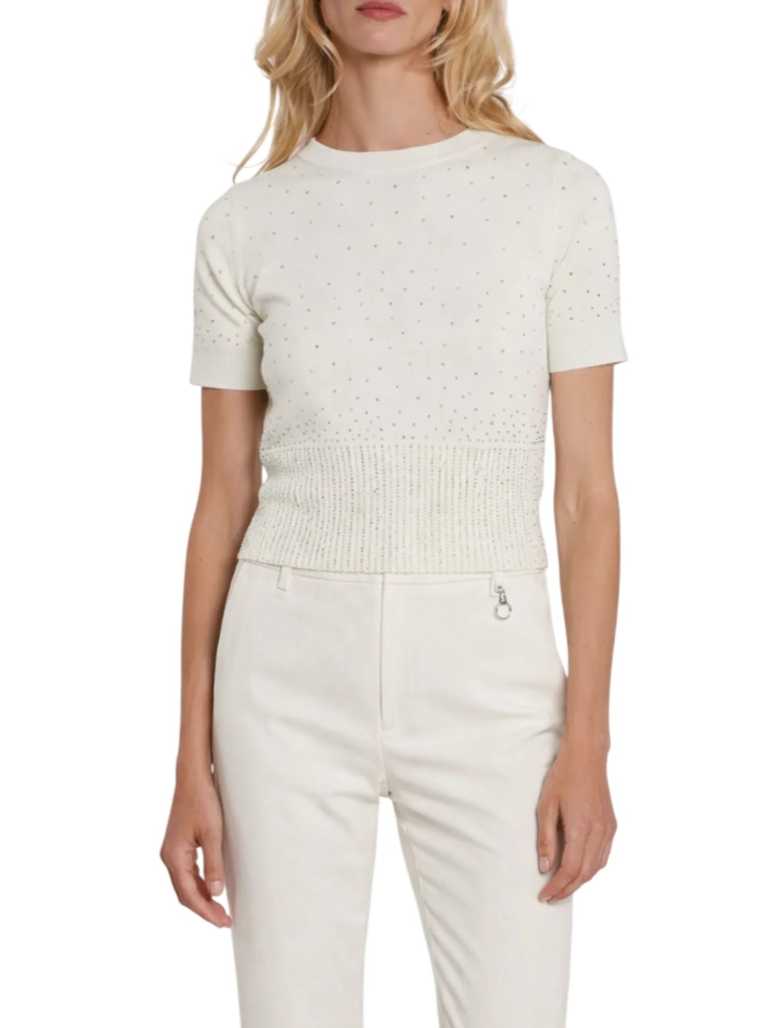 Relish maglia donna Blunt con strass panna BLUNT 1101 RELISH 