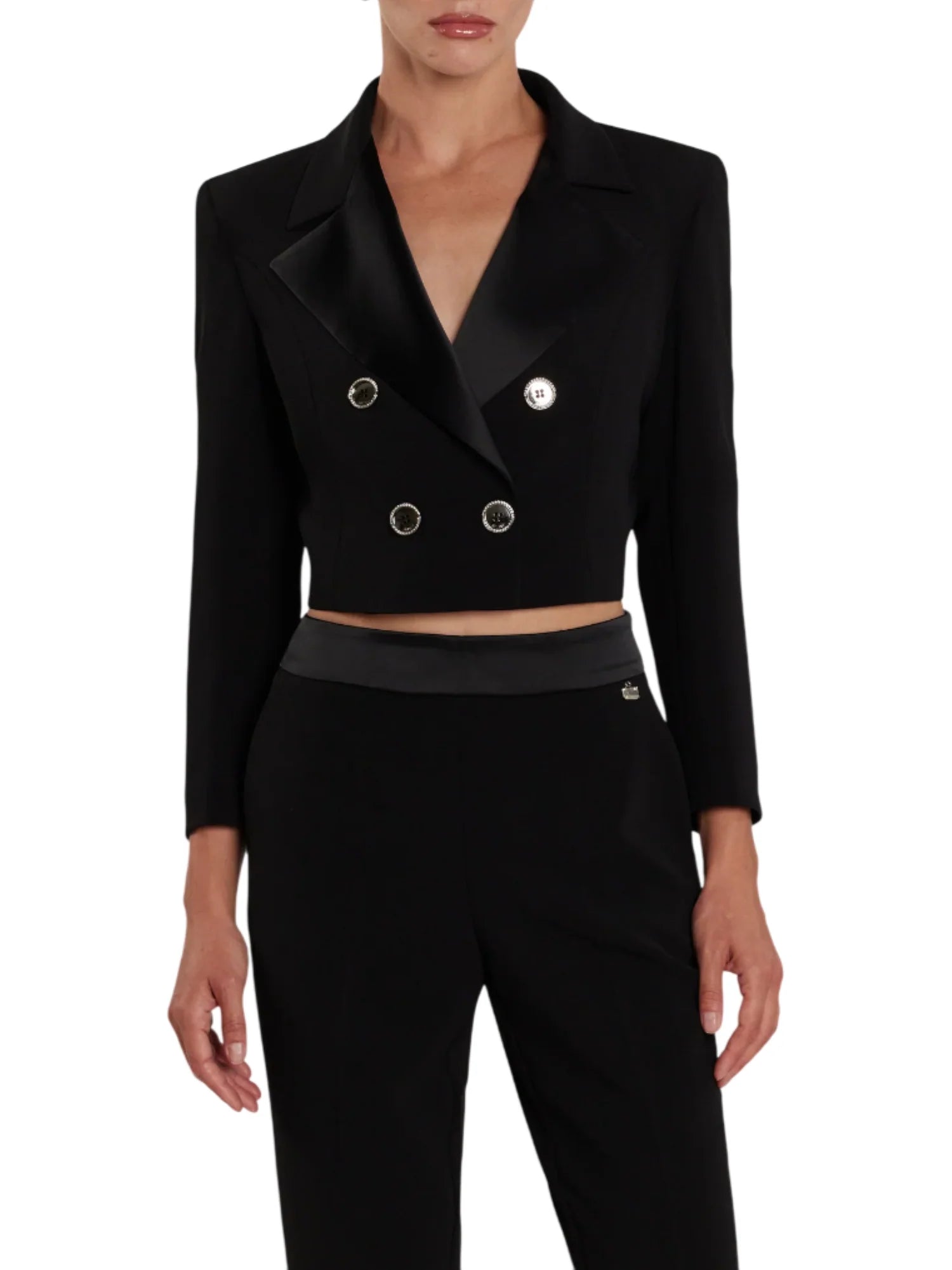 Relish giacca doppiopetto crop Macnee nero MACNEE 1199 RELISH 