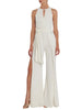 Relish tuta jumpsuit lungo Ponky con spacchi bianco latte