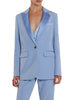 Relish giacca blazer Satyne con dettagli satin celeste